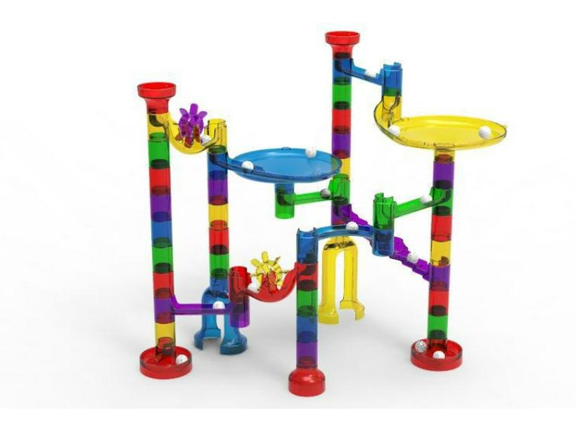 Early Education 3D Maze Track DIY Building Blocks Set, 105 Pieces