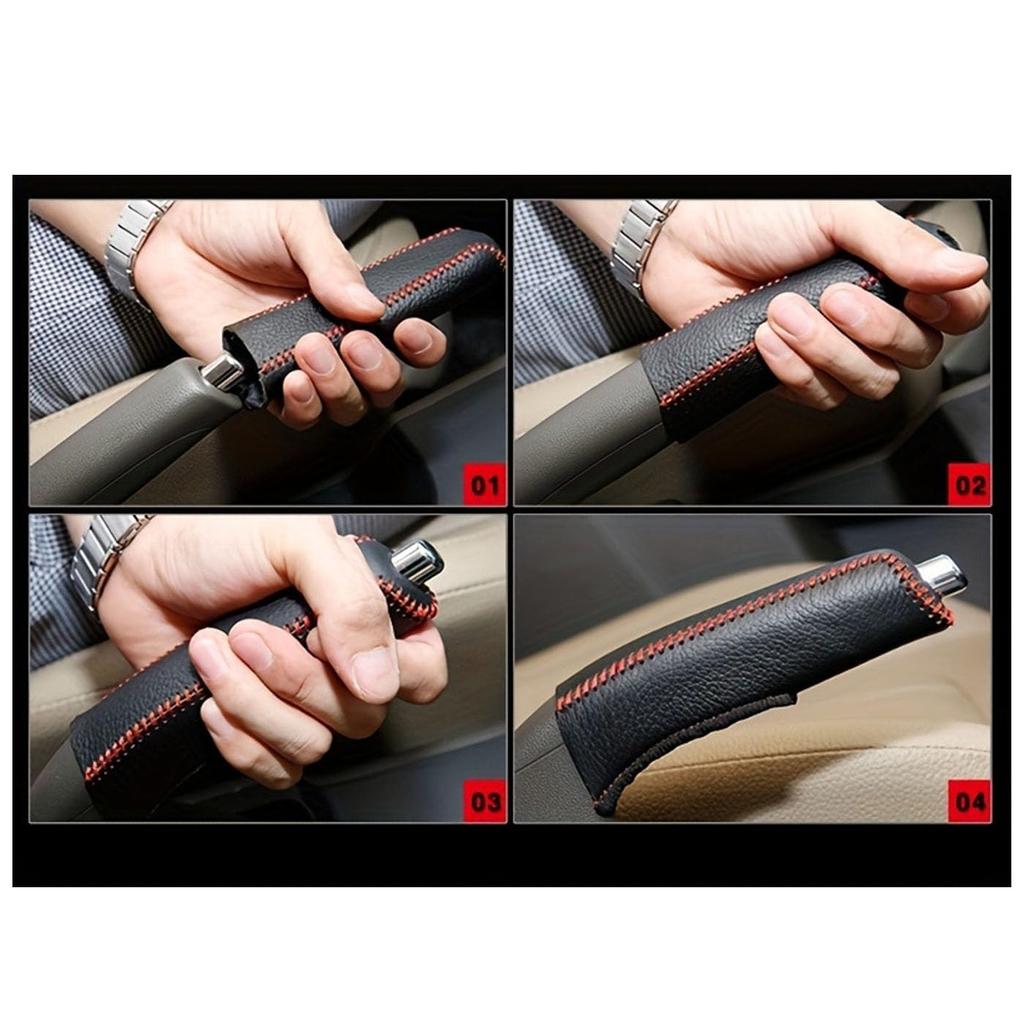 Mirhua Side Brake Key Cover Special Design Parking Brake Protection (Black) Easy Installation Universal Brake Cover Protection