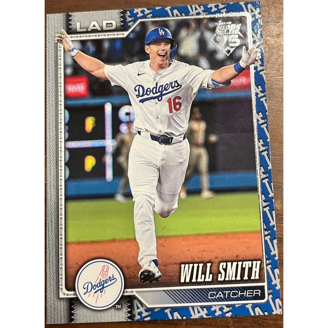Used Topps MLB Will Smith Dodgers Team Logo Card