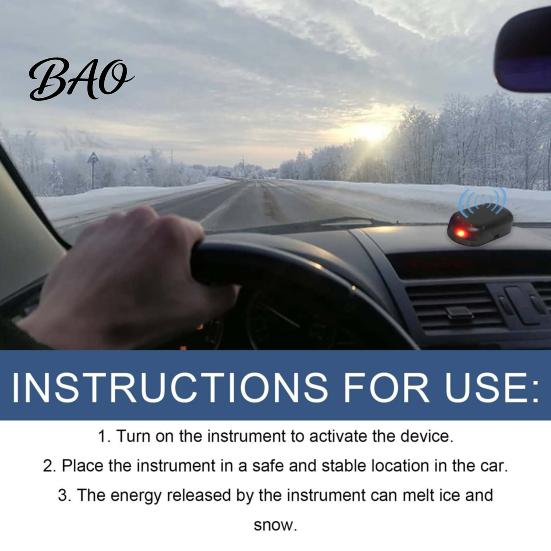 Winter Driving Safety Gadget Portable Solar Car Windshield De-Icer with USB Output, Electromagnetic Molecular Anti-Freeze Vehicle Antifreeze
