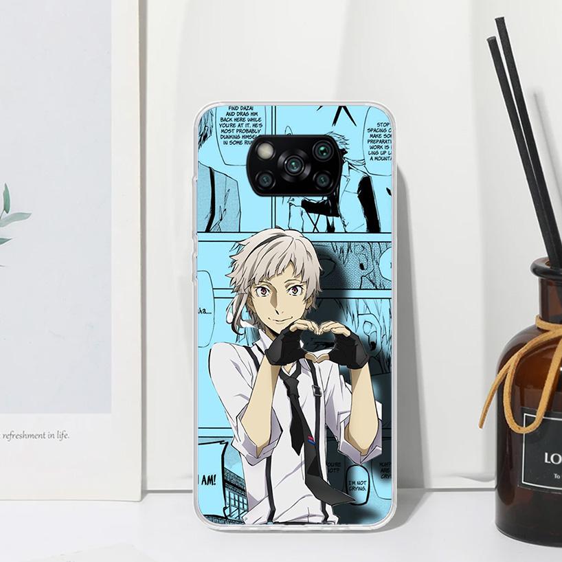 Bungo Stray Dogs Manga Phone Case For Xiaomi Poco X7 X6 X5 M7 M8 Pro F7 Ultra Redmi 15C 15 13C 13 12C 12 10 10C 10A Art Fundas P