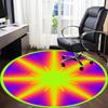 1pc Rainbow Circle Chair Carpet for Office, Non-slip, Soft and Durable Office Rug, Perfect for Office yy260127120