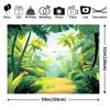 2D Photo Booth Background Cloth Tropical Forest Palm Tree Banner for Events