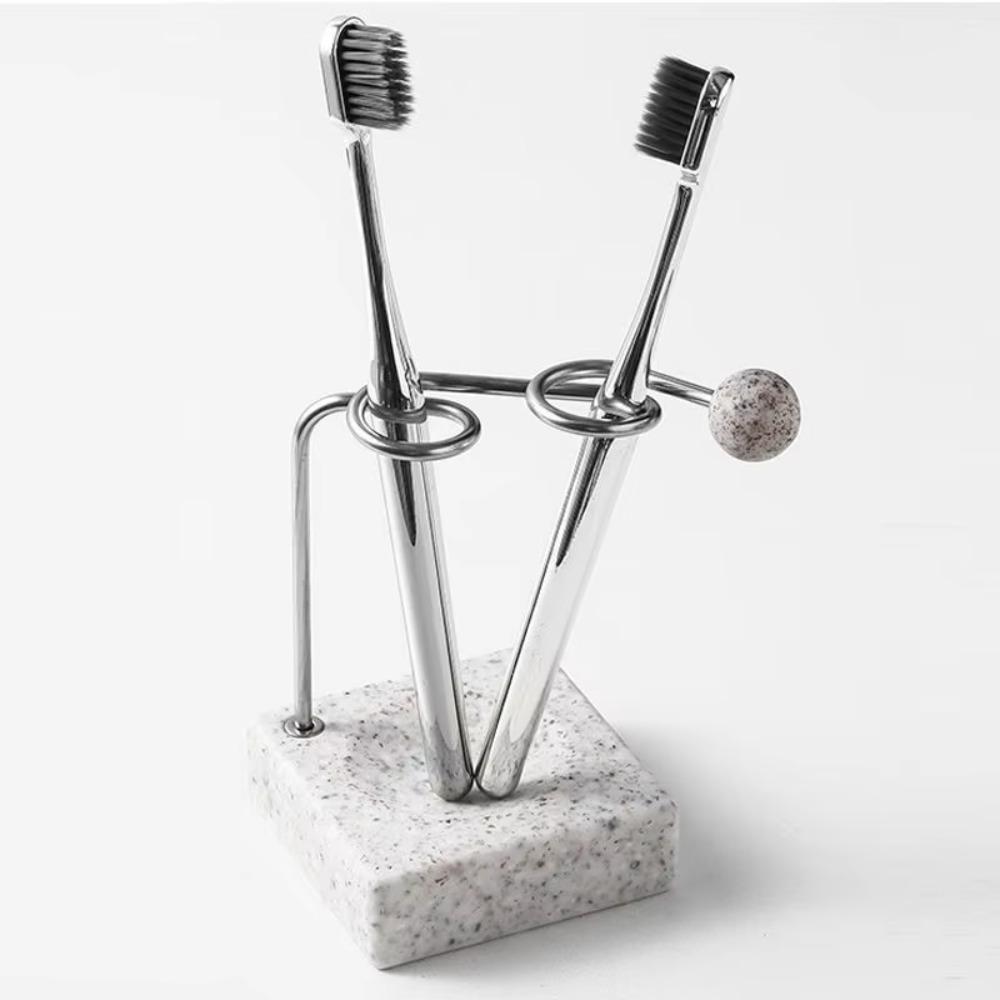 Resin Base Minimalist Toothbrush Holder Ventilated Pen Holder Creative Desktop Ornaments  Hotel