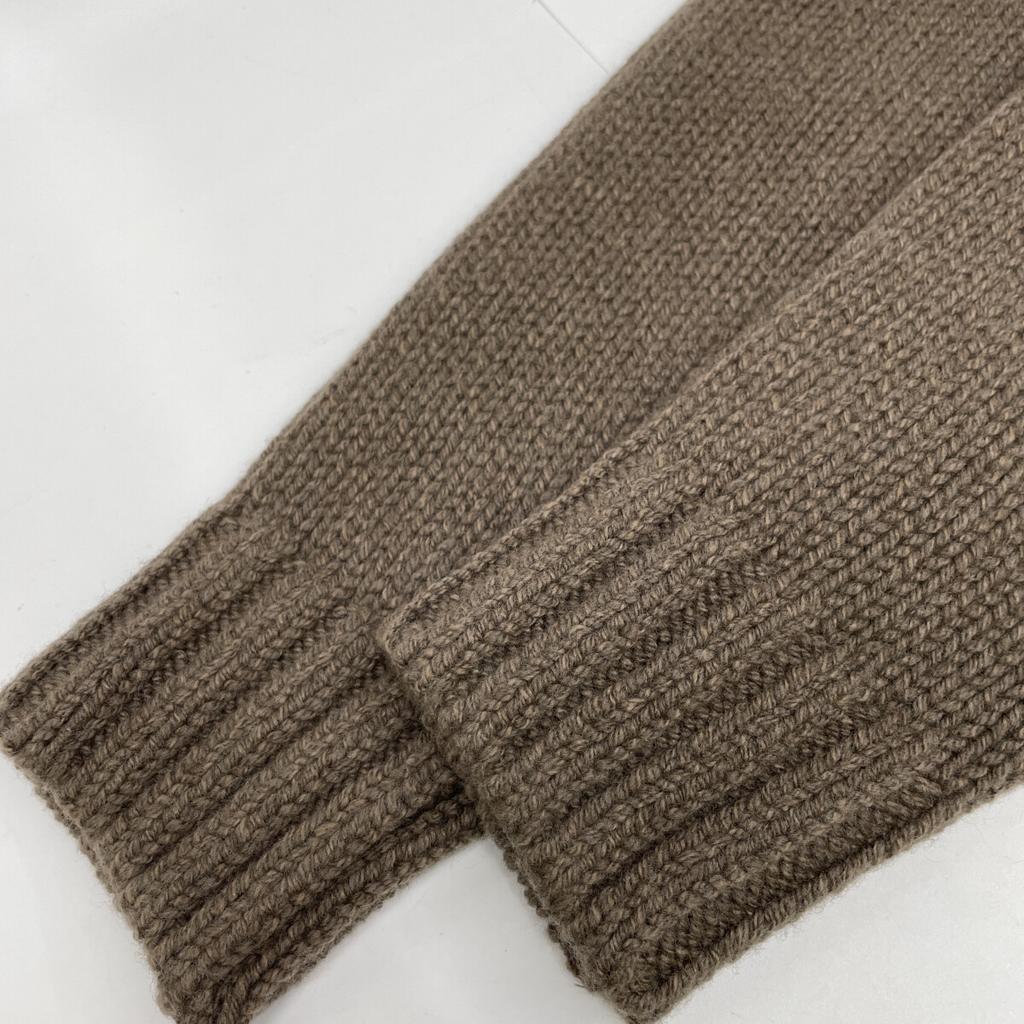 SLOANE 25AW Sl3w-063 Brown 3G Gillon Lamb X Cashmere Drop Shoulder Knit Pullover Tops 38 BrownUsed