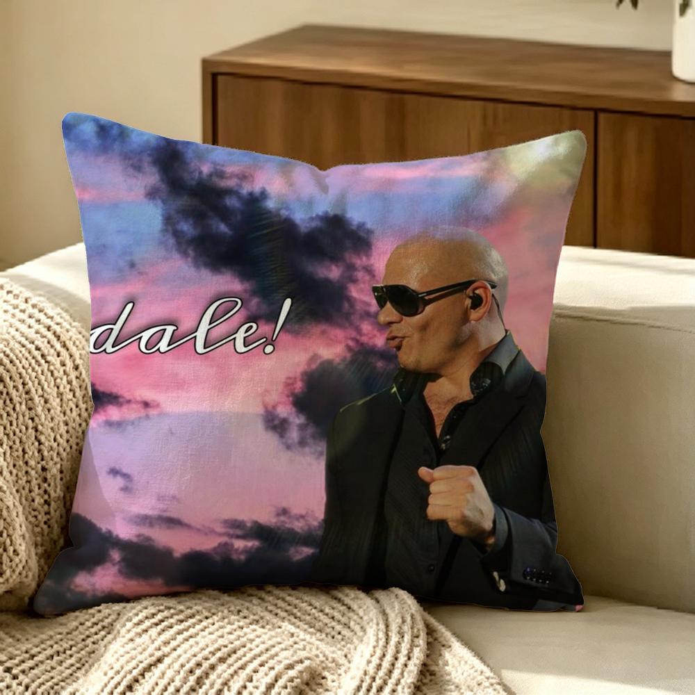 Celebrity Mr Worldwide Cushion Cover Pillow Cover Nordic Minimalist Throw Doublesided Print Cushion Case For Sofa Bedroom Decor