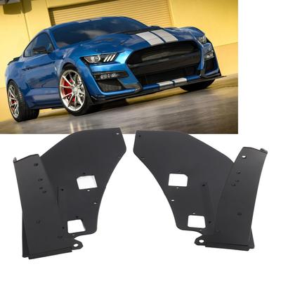 A Pair of Front Bumper Corner Spoiler Black Prevent Collision Front Side Corner Winglet for Mustang GT500 2014 To 2025