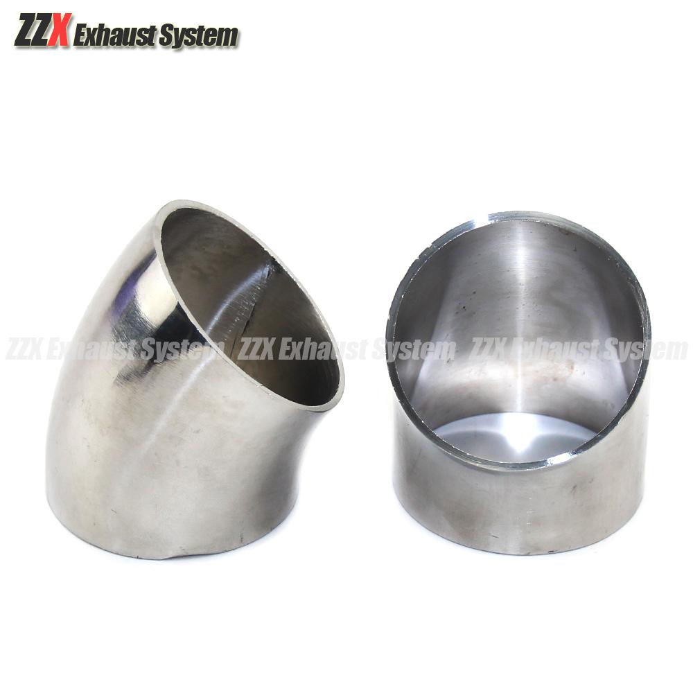 OD 54mm 57mm 60mm 63mm 70mm 76mm 85mm 89mm304 Stainless steel 45 degree elbow Flange for automobile exhaust pipe connection