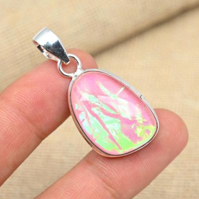 Rosa australischer Triplet-Opal-Edelstein, 925er-Sterlingsilber, handgefertigter Geburtstagsgeschenk-Anhänger