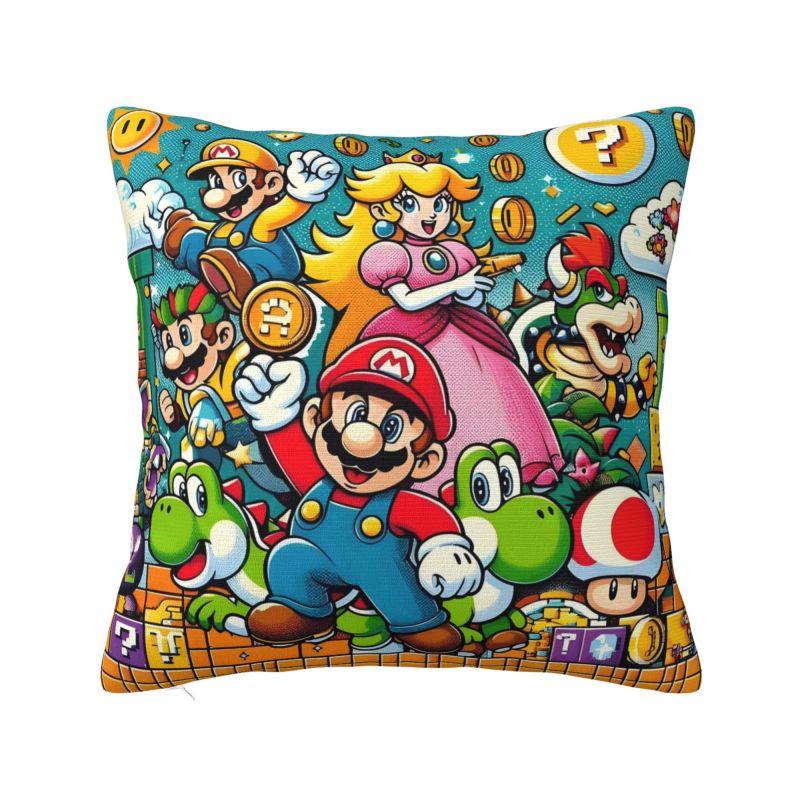 Custom Marioes Video Game Modern Pillow Cover Manga Chair Cushion