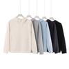 Mens Heavyweight 400g Cotton Blend Hooded Zip-Up Sweatshirt Winter Thick High Neck Casual Pullover Couples
