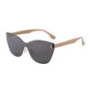 New frameless design sunglasses fashion cat eye sunglasses women's high-end sense large frame sunglasses men's trend