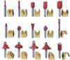 Carbide Tip Trimmer Router Bit Diameter Set Hard Carbon Steel 15 Types Red 6.00mm 6-Inch General-Purpose