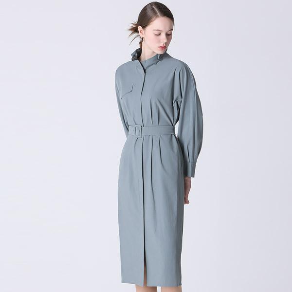  She S miSS  Lady Belted Gather High Neck dreSS