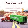 Alloy Semi-Truck Model Toy – American Box Container Truck