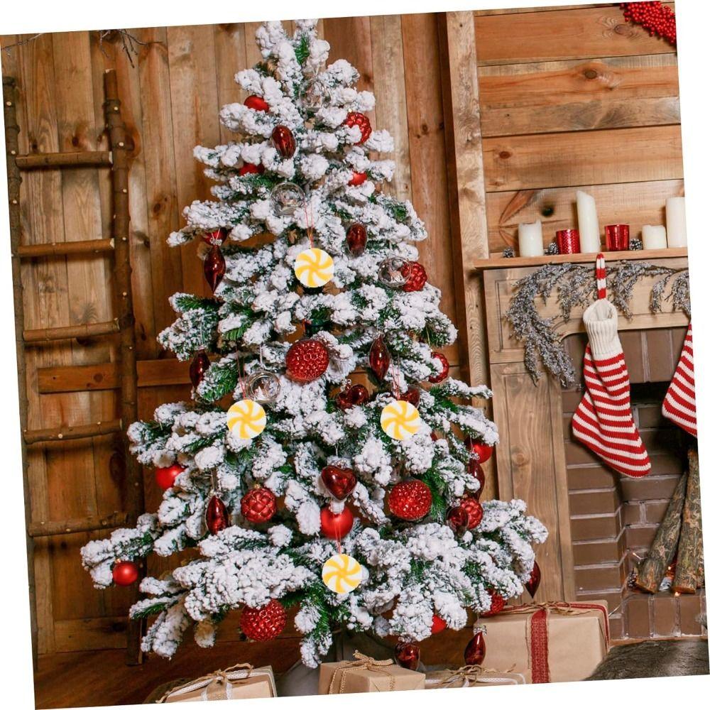 30/50pcs DIY Christmas Candies Pendant 4 Color Simulation Candies New Year