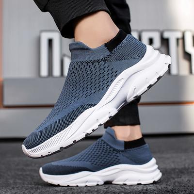 Herren Sneaker 2024 Sommer Neu Mesh Atmungsaktiv Dicke Sohle Socken Erhöhen Komfort Lässig Sportlich Mode Bequemschuhe Zapatillas De