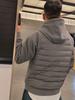 Men's Winter Trendy Hooded Cotton Jacket: Loose Fit, Casual, Solid Color Splicing, Couple Style