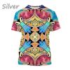 Summer Women's 3D Printing T-shirt Sparkling Camo Mandala Art T-shirt O-Neck Large Short Sleeve Casual Top