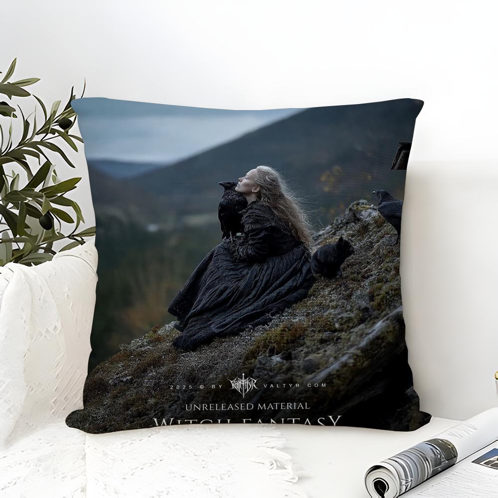 L-Legend Of The Dark Elf Witches & Curses Dark Magical Plague Linen Pillow Case Sofa Home Decor Cushion Cover Cushion Cove