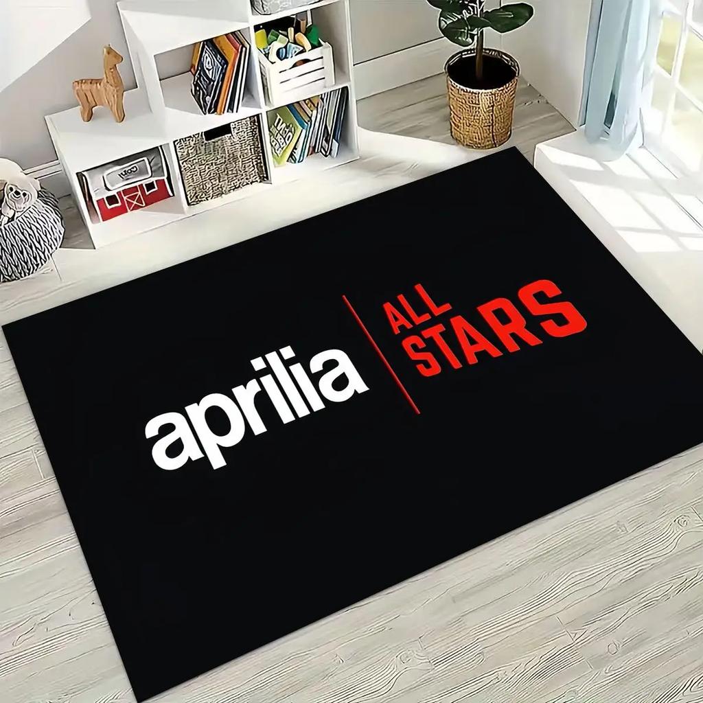 Motorcycle Aprilia Sign Racing Car Carpet Rug for Bedroom Living Room Sofa Home Doormat Decor,Large Kids Play Non-slip Floor Mat