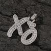 Collar con colgante de letra XO de amor Gumeng de hip-hop, tendencia de personalidad para hombres y mujeres, collar de pareja, se envía una pieza en nombre de otros.