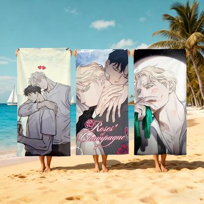 R-Roses Anime Beach Towel C-Champagne Quick Dry Soft Pool Towels Gift For Travel Gym Shower Camping Sports