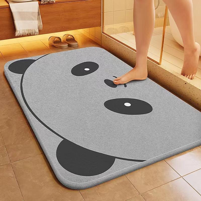 

40*60cm Home Diatomaceous Earth Bathroom Mat Slip-Resistant Quick-Dry Toilet Foot Mat Entrance Doormat for Bathroom Home Carpet 40*60cm