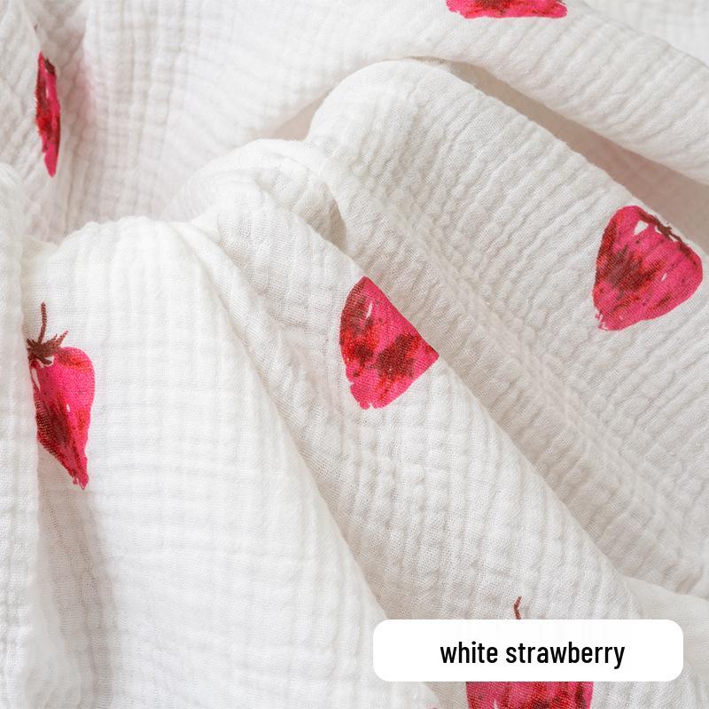 Pure Cotton Double-Layer Printed Crepe Fabric for Children's and Maternity Sleepwear