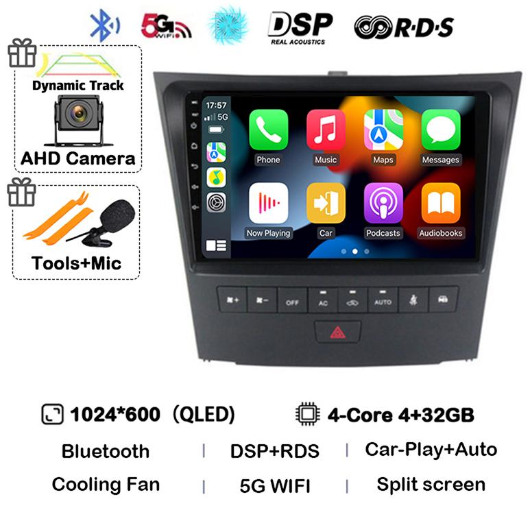 

Android 14 Carplay для Lexus GS300 S190 GS350 GS400 GS430 GS450h GS460 GS 300 III 3 350 2004-2011 Автомобильное радио Мультимедиа Стерео 4G