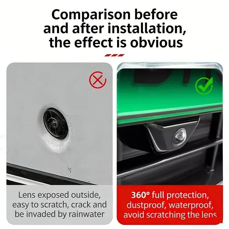 1-11pc Car Camera Lens Protector Cover Universal  Clear Anti-Scratch Lens Guard  Rear View Backup Camera Covers 161° Camera Prot