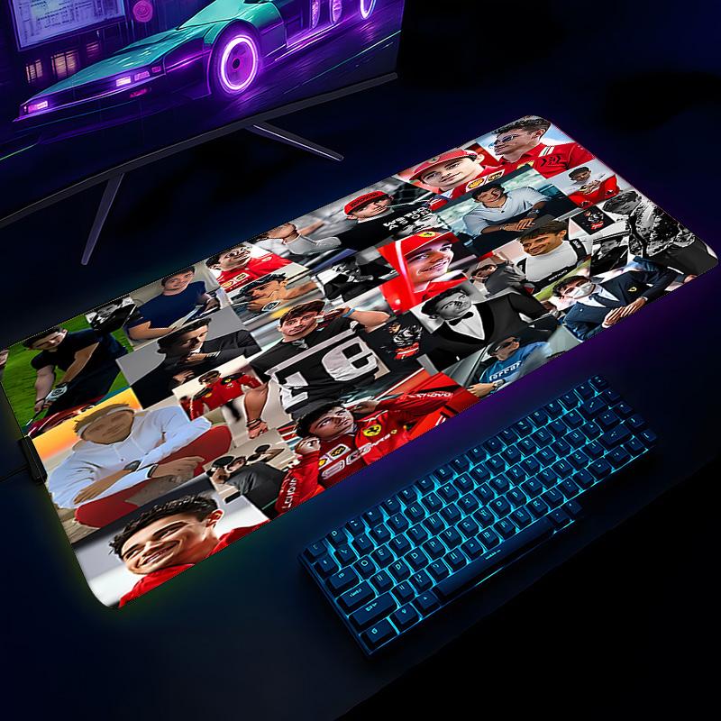 C-charles Leclerc F1 Racing Mouse Pad - Non-Slip Rubber Base,Smooth Surface Work,Gaming,Office,Home Use,Desk Mouse Pad