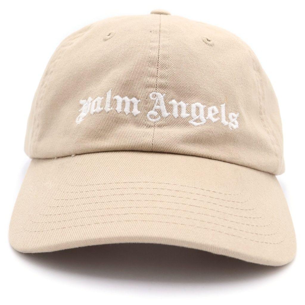 Used Palm Angels Logo Embroidery Cotton Cap PMLB003C99FAB001 Beige