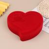 Velvet Heart-Shaped Necklace Pendant Packaging Box Valentine'S Day Engagement Proposal Wedding Ring Box Gift Box Jewelry Case
