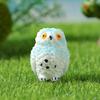 4pcs Barefoot Owl Moss Micro Landscape, Creative Green Plant Decoration Ornaments, Fresh Gifts For Friends