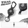 Outdoor Retractable Keychain with High Elasticity Carabiner Clip Durable Retractable Reel for Hiking Climbing and Everyday Use
