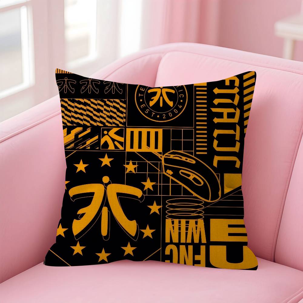 Esports logo FFnatic OONIC PPH Doublesided Printed pillow cover Short plush Suitable living rooms sofas throw cushion cover