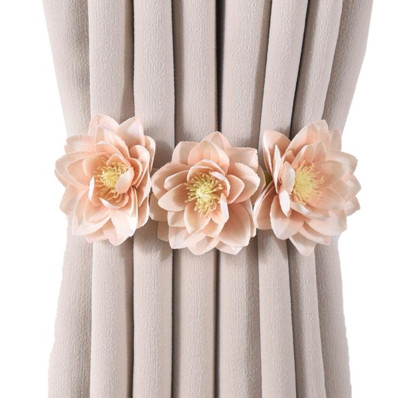 Contemporary Flower Curtain Tiebacks for Curtains Holders Secure & Stylish Curtain Ties 4Pieces