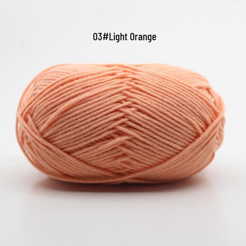 4-Ply Milk Cotton Yarn for DIY Baby Scarf & Blanket Knitting