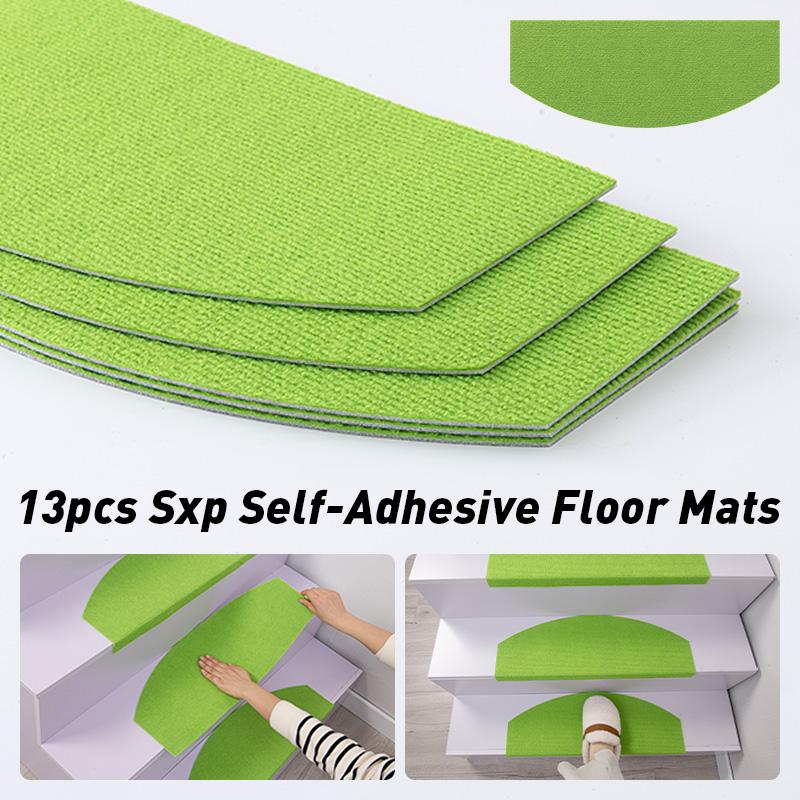 60x24cm 13pcs Self-Adhesive Stair Rugs Soft Stair Stepping Mat Non Slip Carpet Protector Rug Stair Treads Covers Rugs Foot Mat