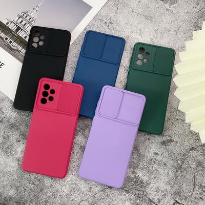 Custodia per telefono con protezione obiettivo fotocamera per Samsung S25 Ultra S24 S23 Plus A16 A06 A55 A35 A52 iPhone 16 15 14 12 11 Colore caramella Morbida cover posteriore Regalo