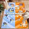 Bluey Customize Text Floor Mat Suitable for Bedrooms Living Rooms Dining Room Balcony Antislip Carpet Anime Office Decor