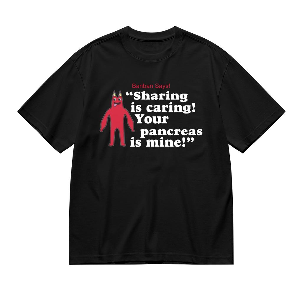 Garten Banban Sharing Is Caring Your Pancreas Is Mine Mens T-Shirtblue