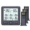 Channels Portable Indoor & Outdoor Weather Station Digital Hygrometer Thermometer 3 Sens Analog Household Made Durable Plastic