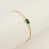 High-End Emerald Titanium Steel Necklace Set: Women's Three-Piece European & American Fashion with Earrings & Bracelet