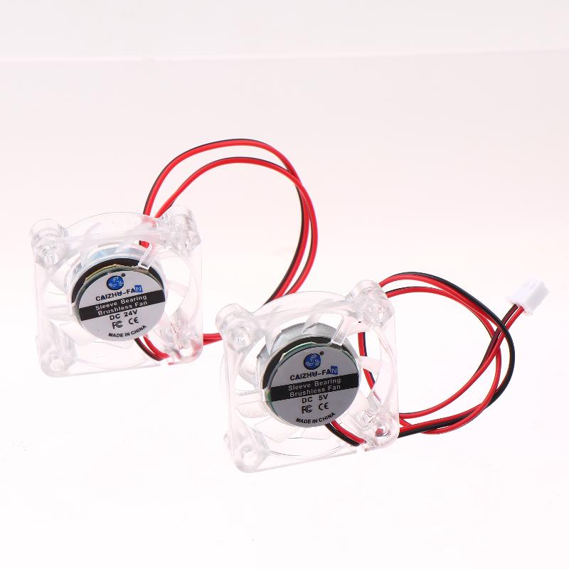 1 Piece Hydraulic Bearing Brushless 3D Printer Cooling Fan 4010 5/12/24V Transparent Cooling Fan For 3D Printer Dc 2Pin