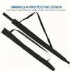 2pc Umbrella Storage Bag Black Waterproof Portable Cross-Body Long-Handle Umbrella Carry Bag Business Umbrella Protective Cover
