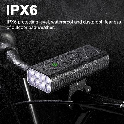 8LED Bike Light Front Bicycle Headlight High Brightness Rechargeable Cycling Light 9600mAh Power