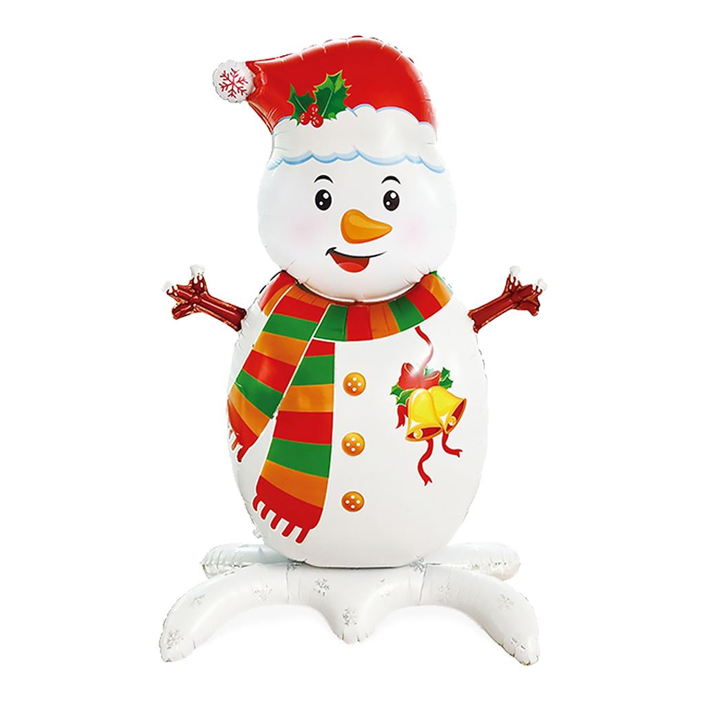 1 Stück 50 Zoll Weihnachts-Schneemann stehend Folienballon, Weihnachtsfeier Dekorationsballon, Feiertagsveranstaltung und Szenendekoration
