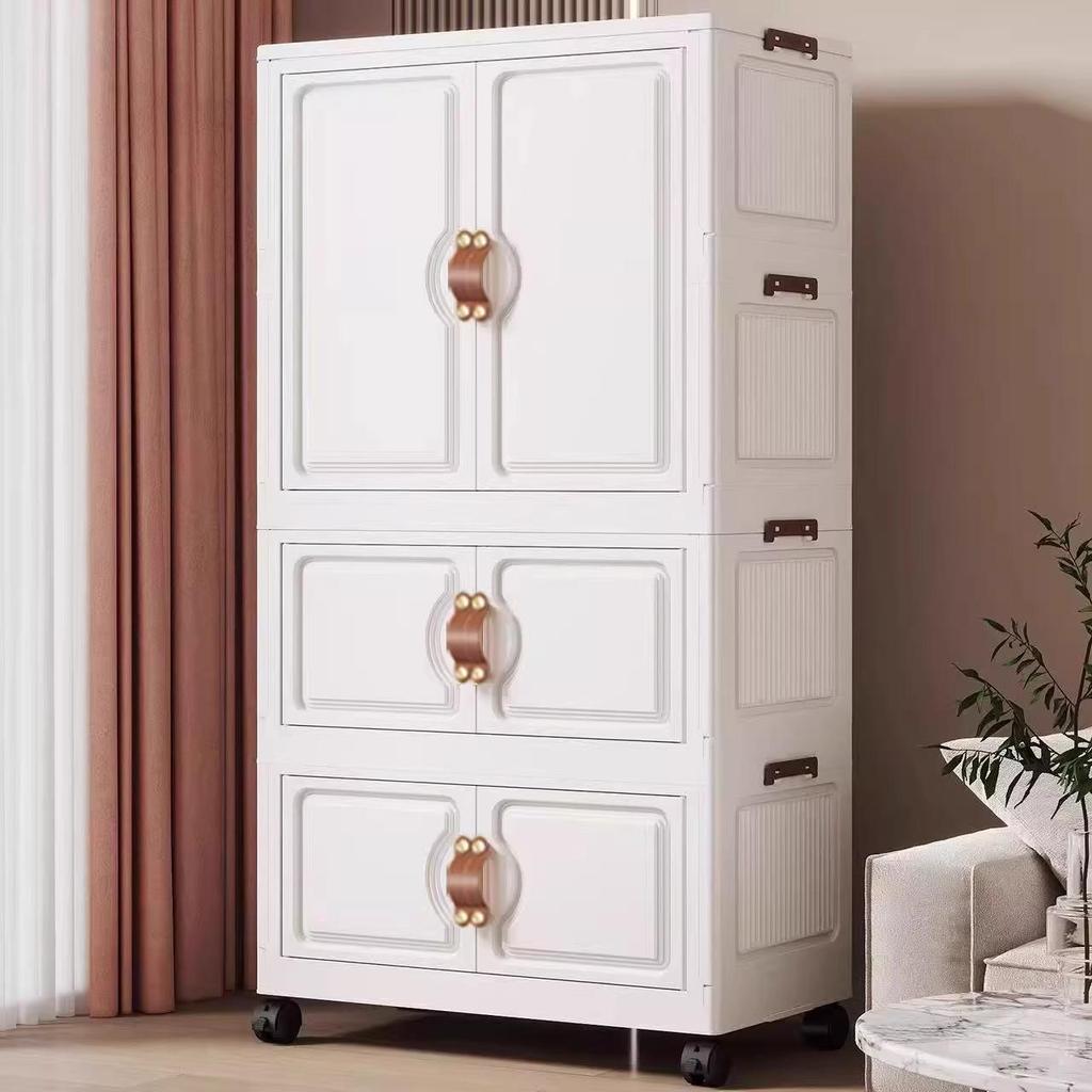 25-Year Durable No-Installation Folding Storage Cabinet for Toys & Clothes